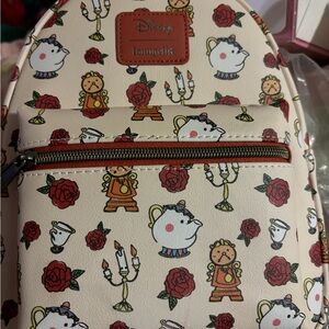 Loungefly Disney Beauty and the Beast side kicks  Character Mini Backpack